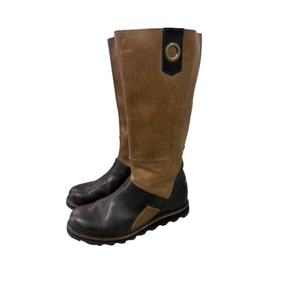 Sorel Brown Wicked Tall Leather Riding Work Boots NL1925-265 Women’s Sz 10